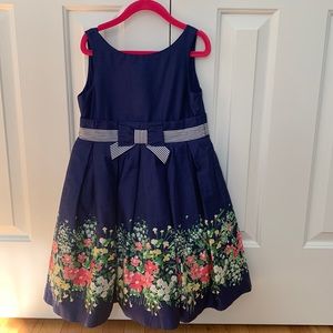Janie and Jack like new size 5 girls dress. Navy and floral.